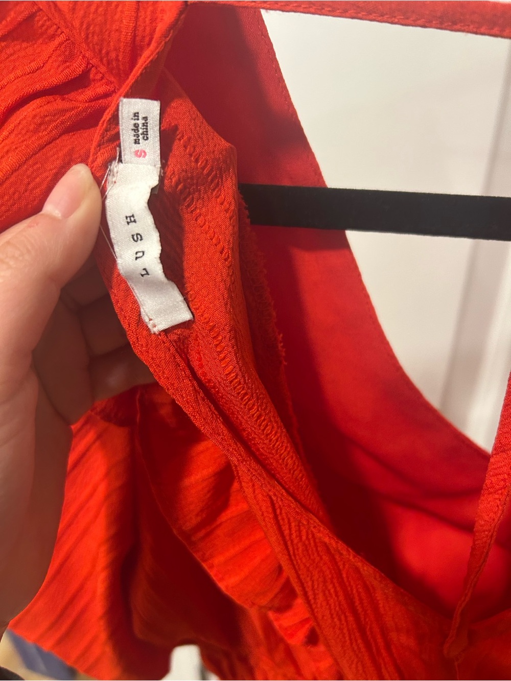 Lush Red Ruffle V-Neck Peplum Blouse - Picture 2 of 3
